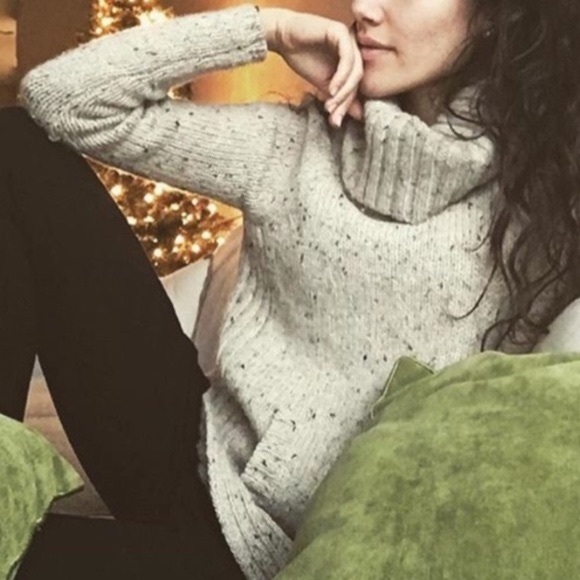 Cynthia Rowley Sweaters - Cynthia Rowley | Chunky Donegal Knit Turtleneck